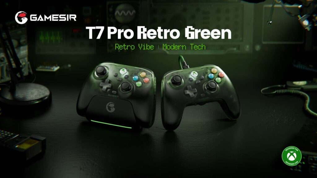 Gamesir Launches T7 Pro W Retro Green Wired Controller For Xbox & PC With Hall Effect Technology & Classic Translucent Design