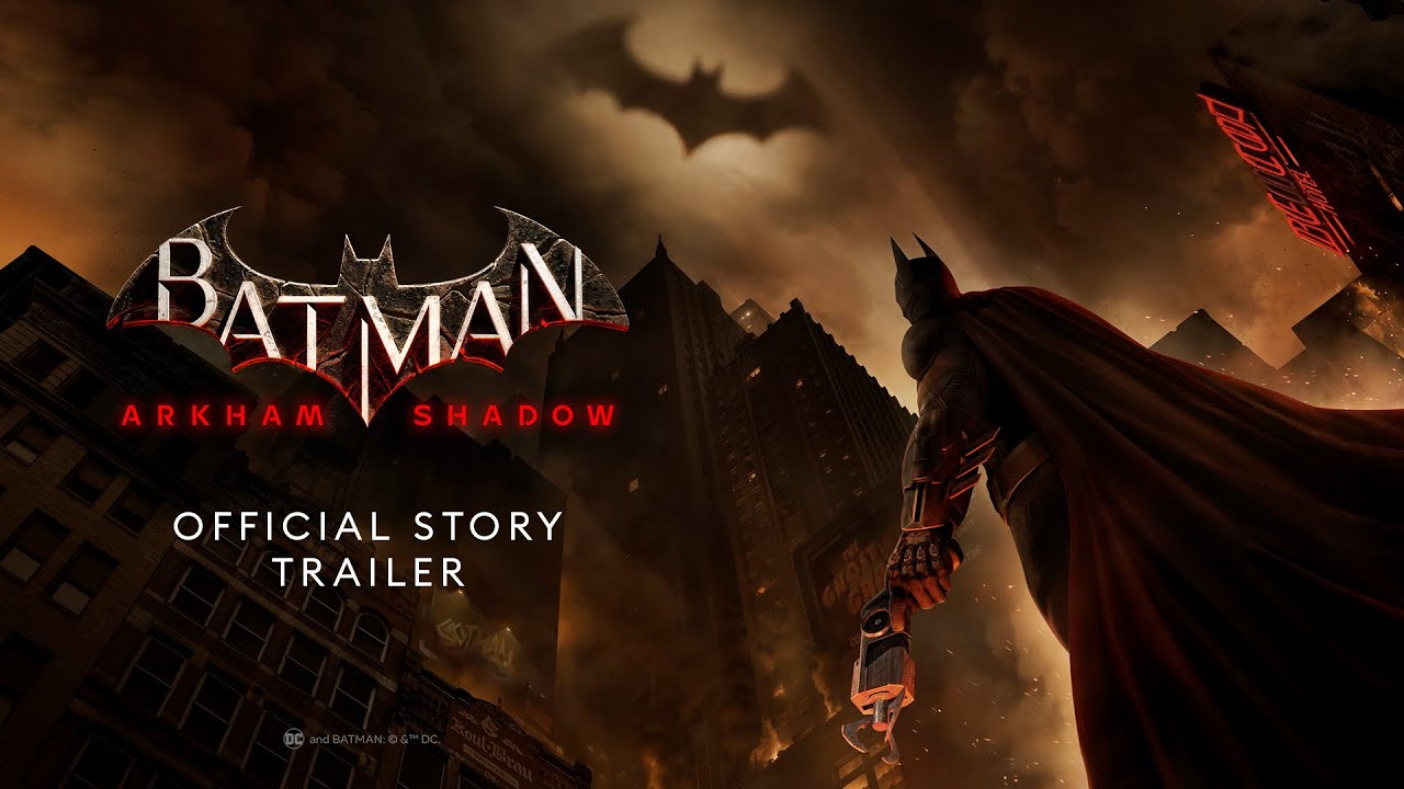 Batman: Arkham Shadow story trailer art for Meta Quest 3