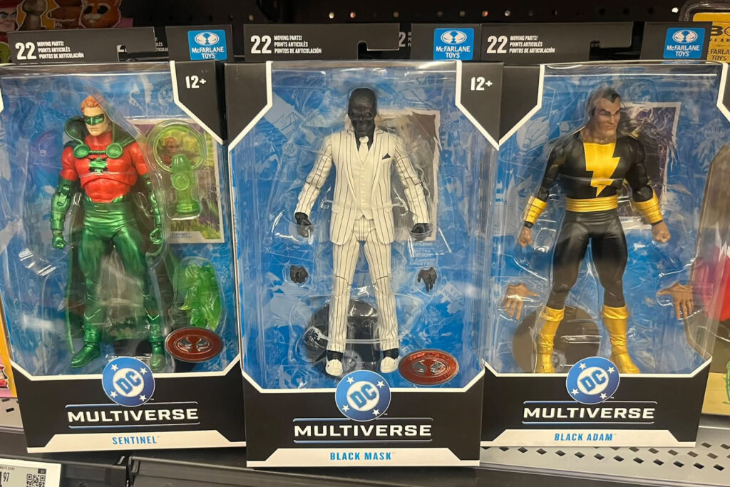 McFarlane DC Multiverse Leak: Sentinel, Black Mask, and Black Adam Spotted on Store Shelves