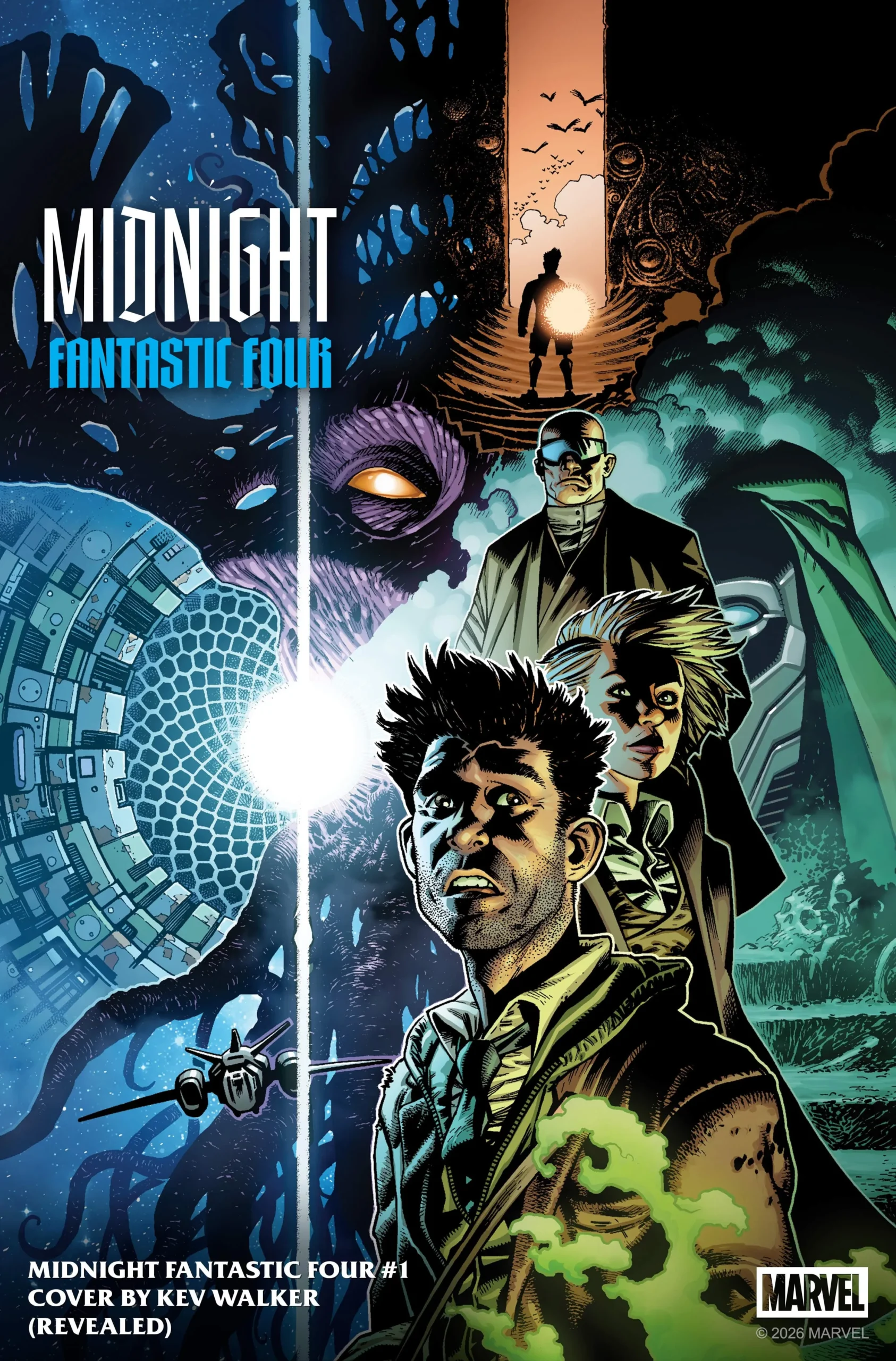 Midnight Fantastic Four #1 Cloaked and Revealed Covers