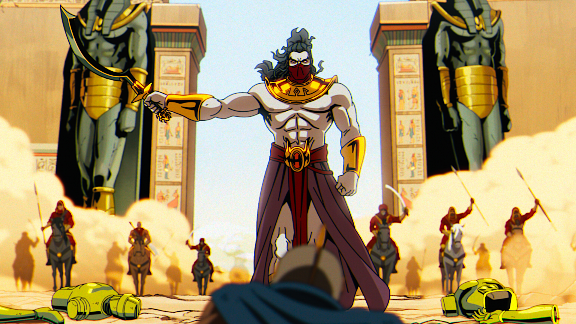 This image depicts the villain Apocalypse from the animated series X-Men '97