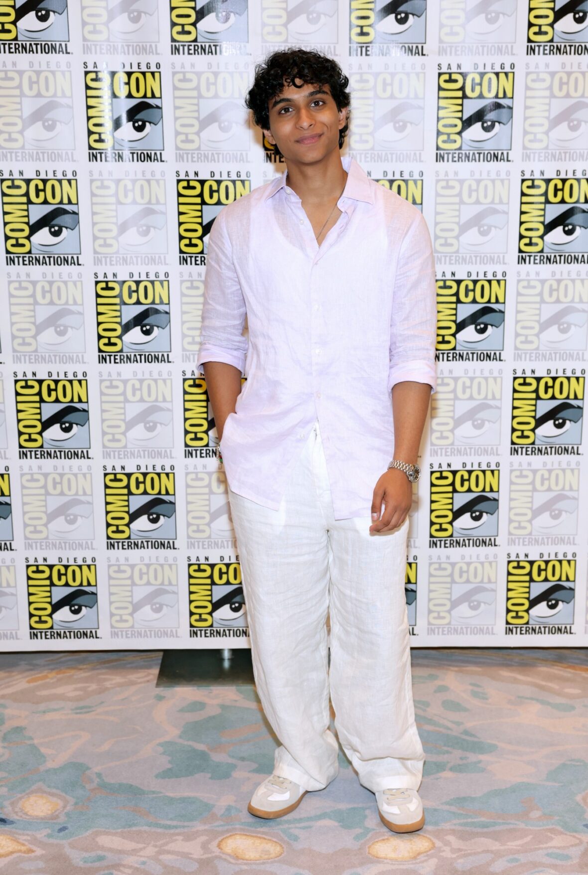 Aryan Simhadri attends Percy Jackson panel at San Diego Comic-Con