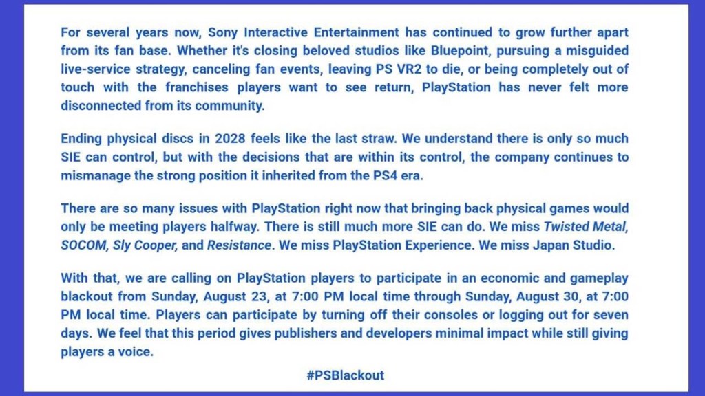 PlayStation Boycott Campaign