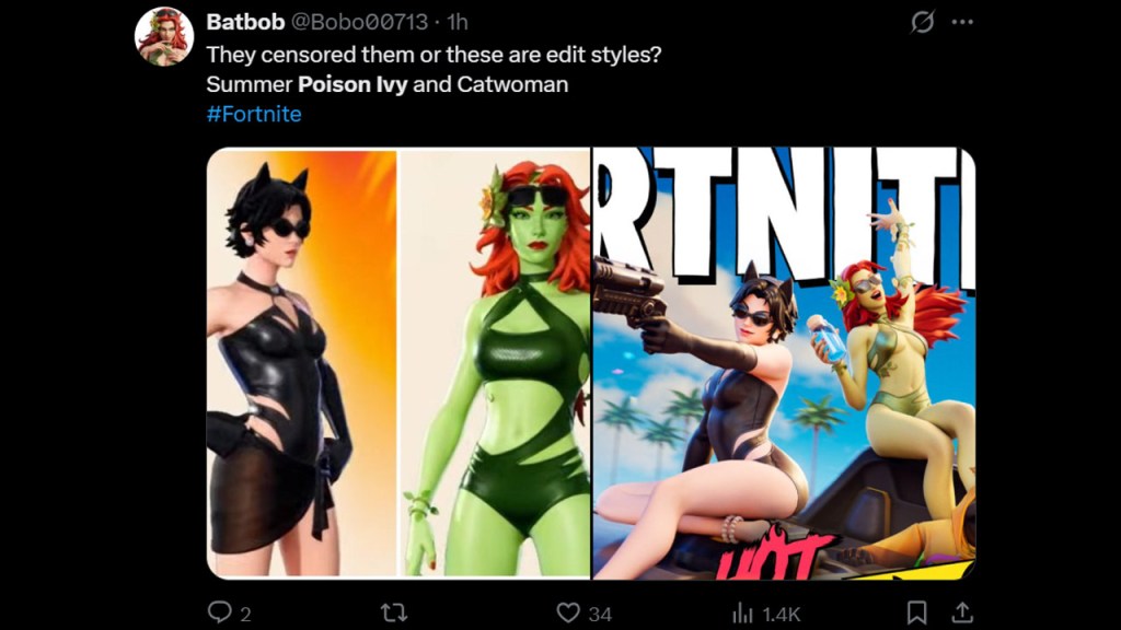 Poison Ivy DC Summer Skins Changes