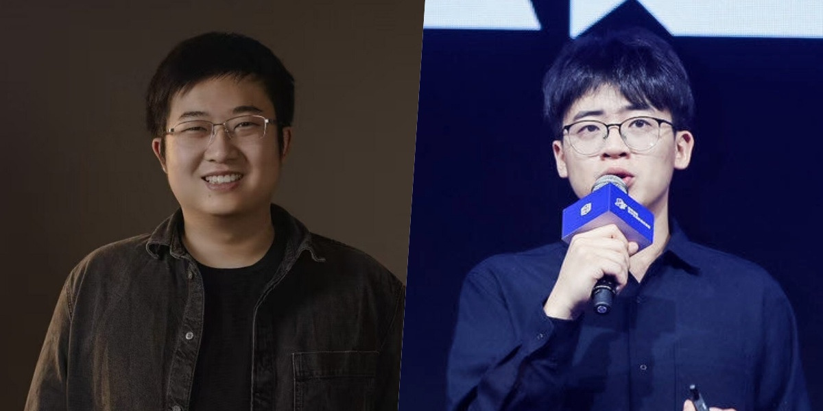 Left to right: TripoAI's Simon Song and MOONON Games' Tiger Xu.