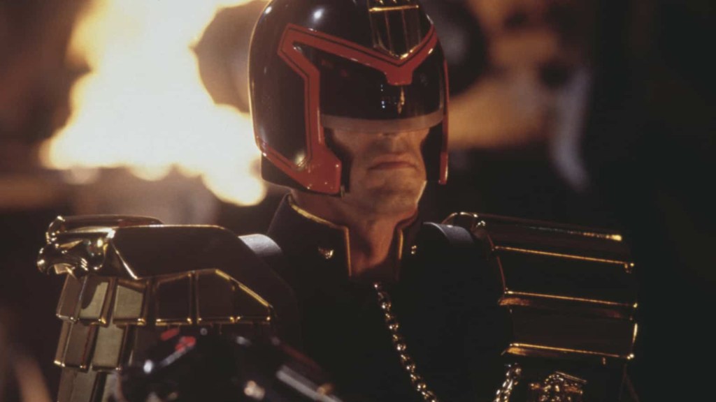 Sylvester Stallone as Judge Dredd in Judge Dredd (1995)