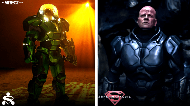 Lex Luthor warsuit in Man of Tomorrow and Lex Luthor warsuit in Superman and Lois.