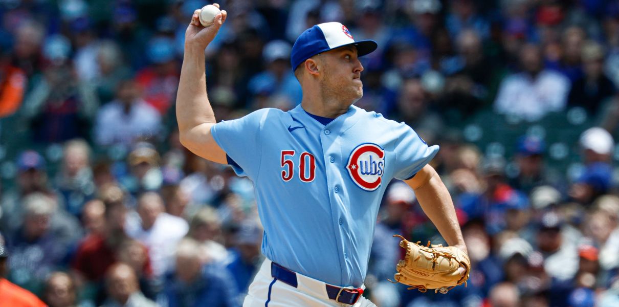 Jameson Taillon pitches against the Houston Astros at Wrigley Field.