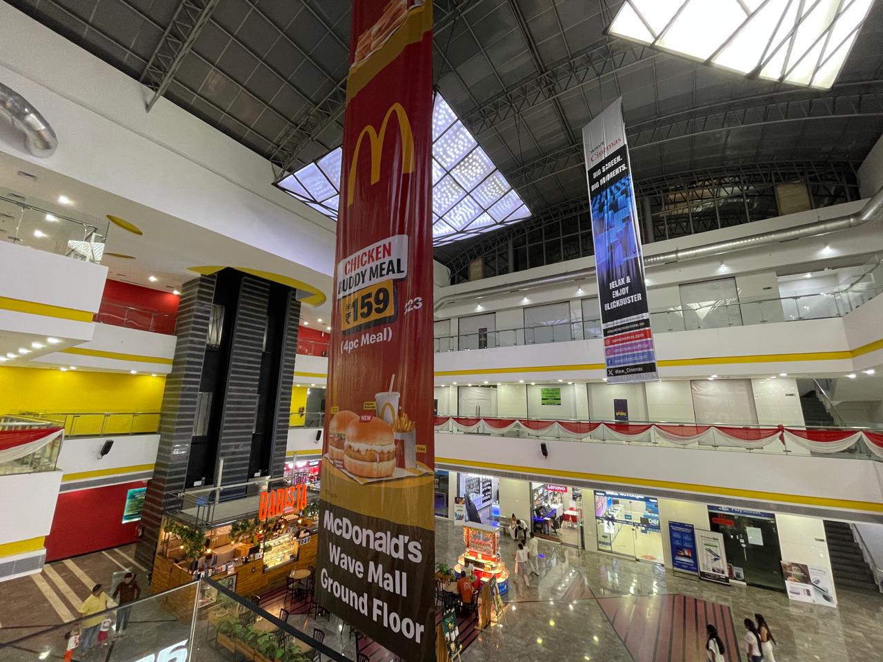 Lucknow's Wave Mall: Once home to several American fashion brands, much of city's oldest mall now stands shuttered. McDonald's, still operates, but the restaurant is no longer filled with children celebrating birthdays over Happy Meals and surprise toys, as it once was. (Photo: Kartikay Chaturvedi)