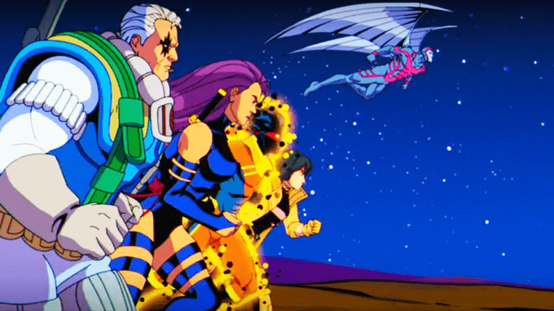 X-Force running in the X-Men '97 intro.