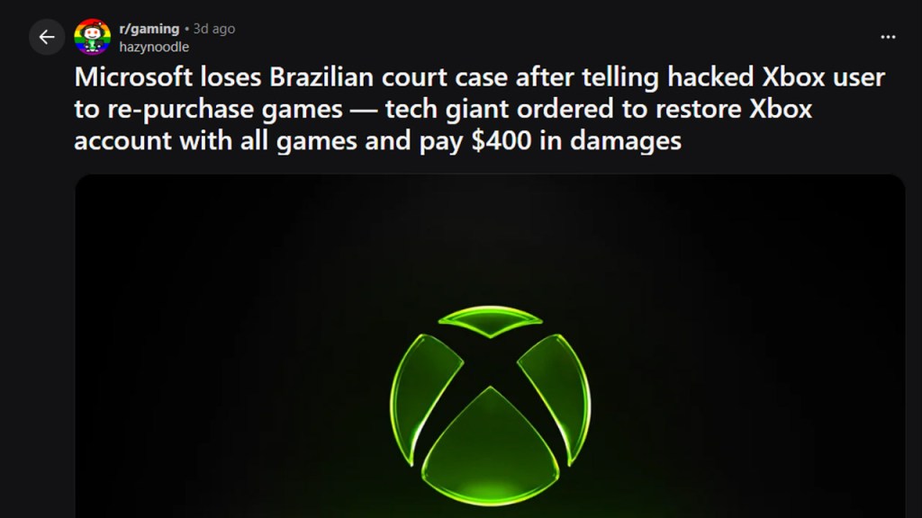 Xbox Loses Court Case