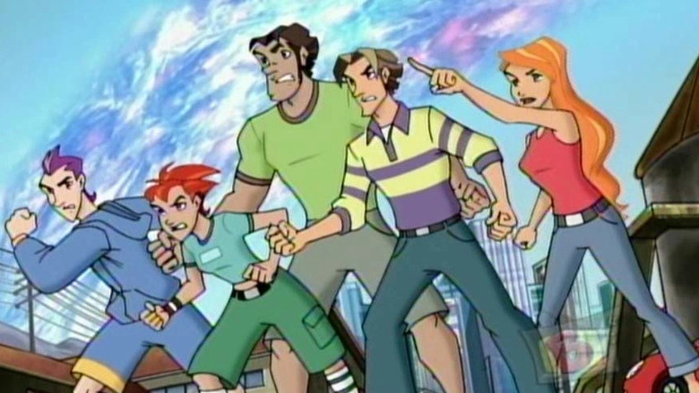 The main cast from "Class of the Titans" striking a pose