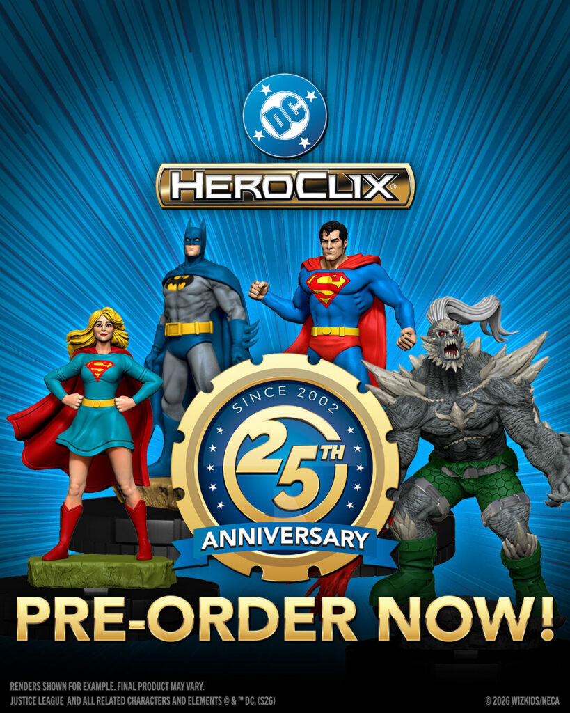 WizKids Celebrates HeroClix 25th Anniversary With New Superman and DC Collectibles