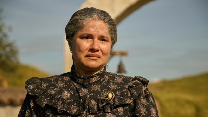 A tearful woman in 100 Years of Solitude