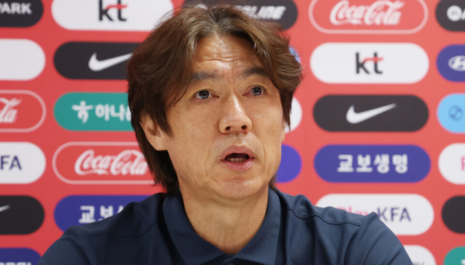 Korean national football team manager Hong Myung-bo speaks about his intent to resign during a press conference held in Mexico on June 28.