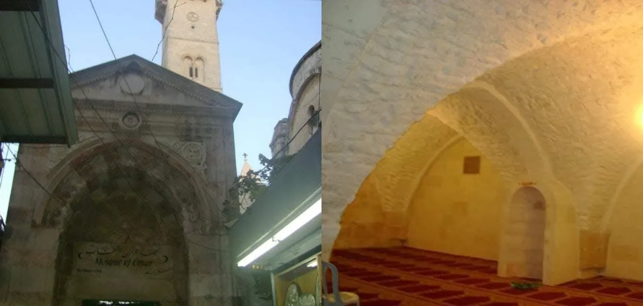 the Mosque of Omar from outside and inside (Pics by Aditi Bhaduri)