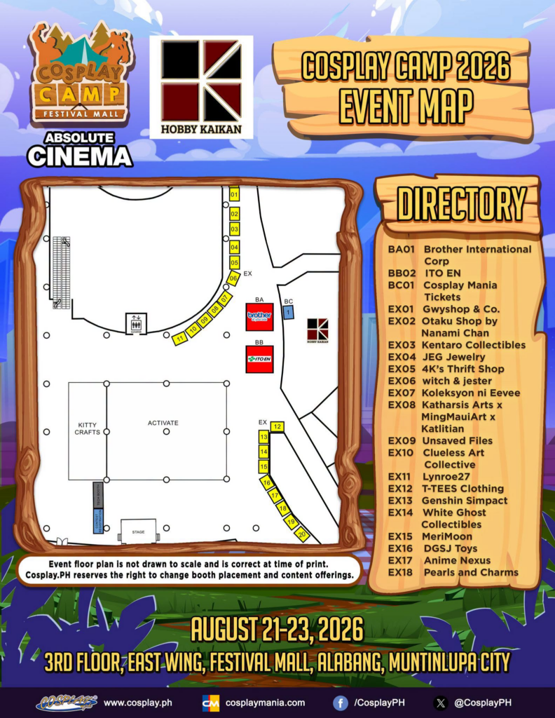 Cosplay Camp: Absolute Cinema at Festival Mall, Alabang this August 21-23