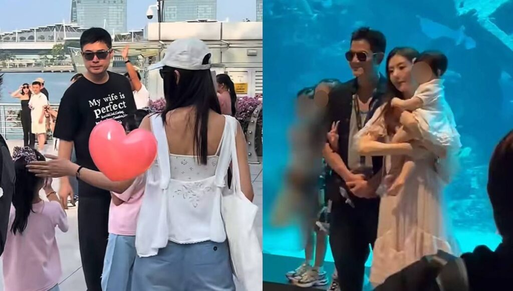 Chen He explores Singapore with family, Aaron Kwok spotted again