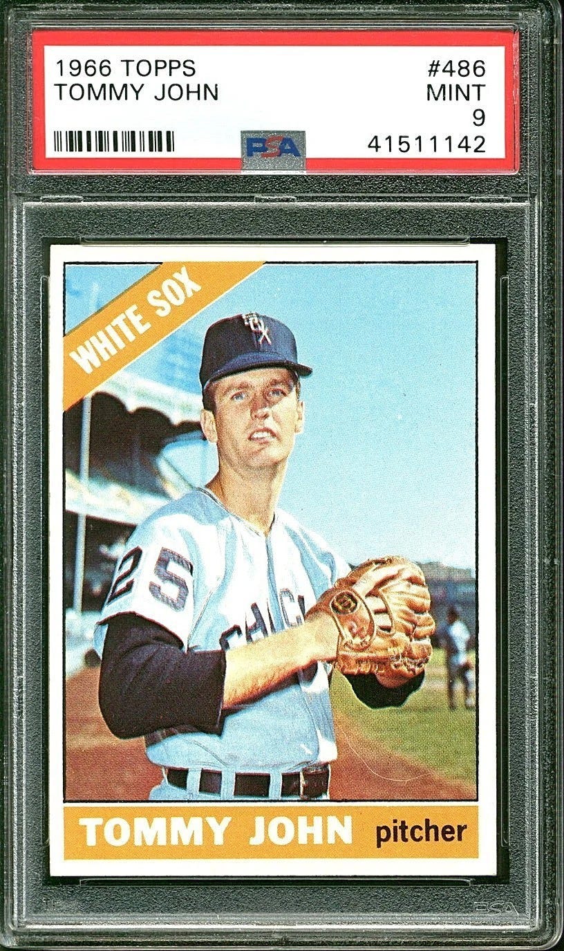 1966 Topps Tommy John card.