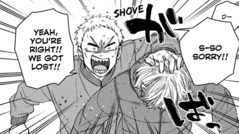 Hiragi making Umemiya apologize - Source: K Manga