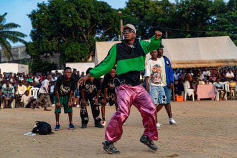 A dancer showing off his moves.