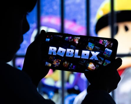 A child playing Roblox
