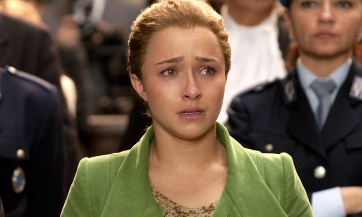 Hayden Panettiere on the set of the Lifetime movie Amanda Knox: Murder On Trial In Italy