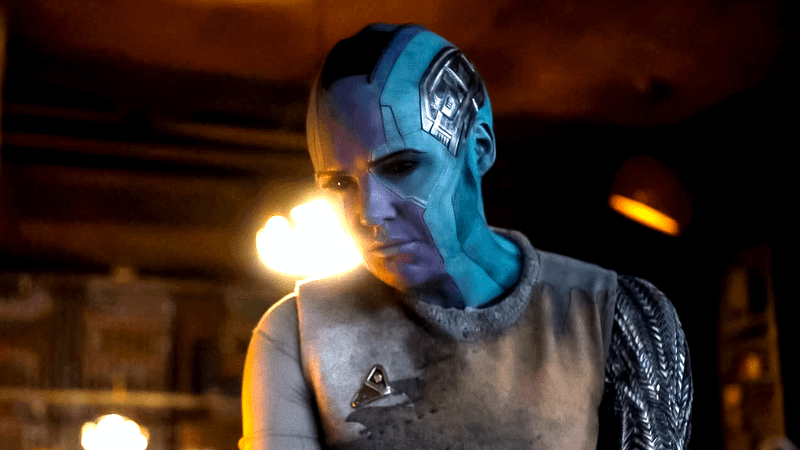 Karen Gillan as Nebula in Guardians of the Galaxy.
