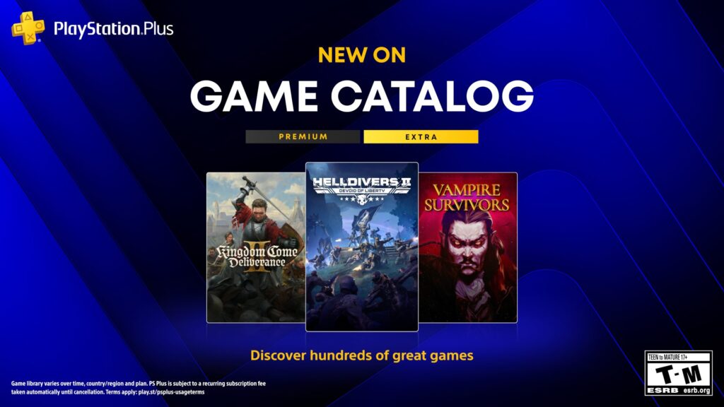 PlayStation Plus Game Catalog for August: Helldivers 2, Kingdom Come Deliverance II, Vampire Survivors, Hell is Us and more