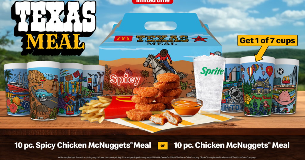McDonald’s Texas Meal launches Sept. 1 with collectible cups honoring 7 regions of the state