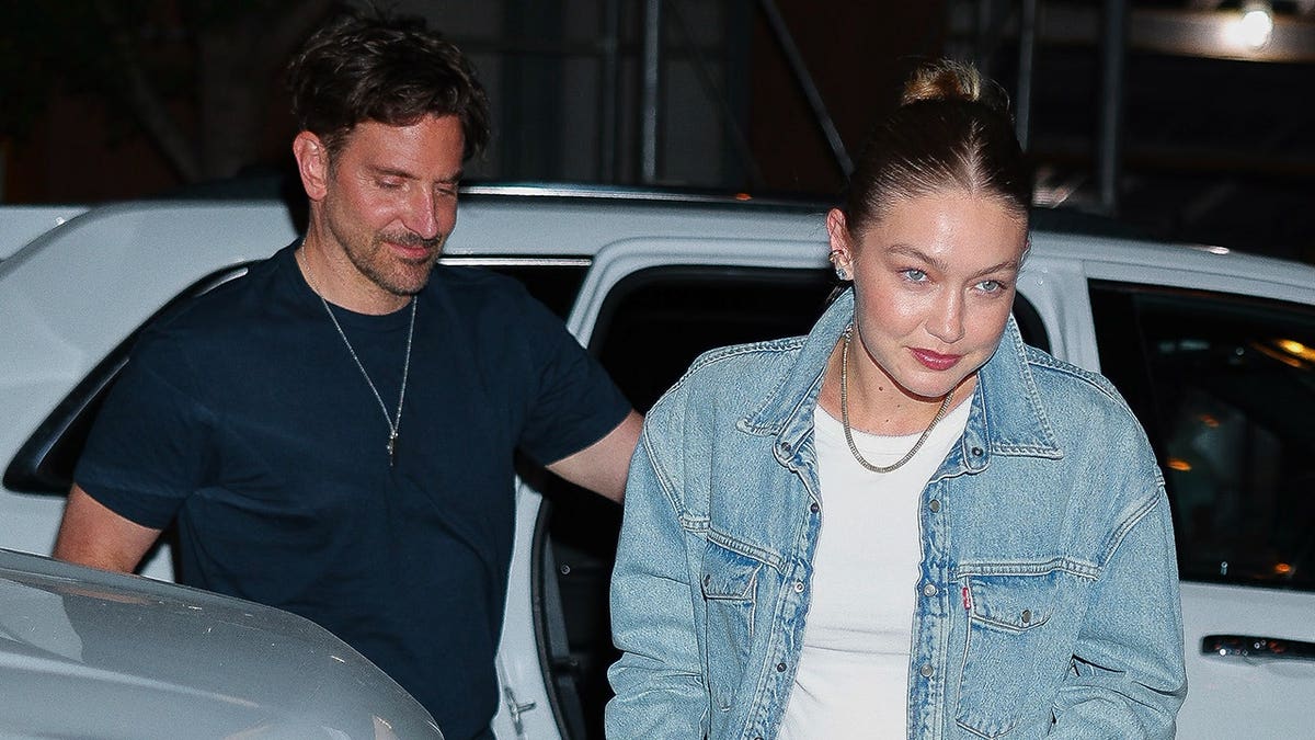 Bradley Cooper and Gigi Hadid walk in West Village.
