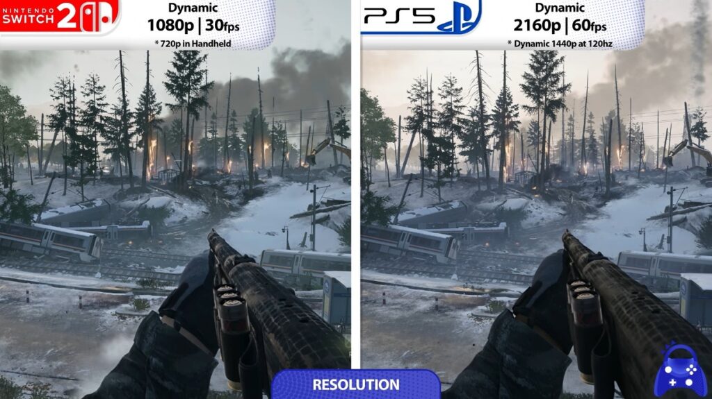 Video: Call of Duty: Modern Warfare 4 Nintendo Switch 2 vs. PS5 comparison