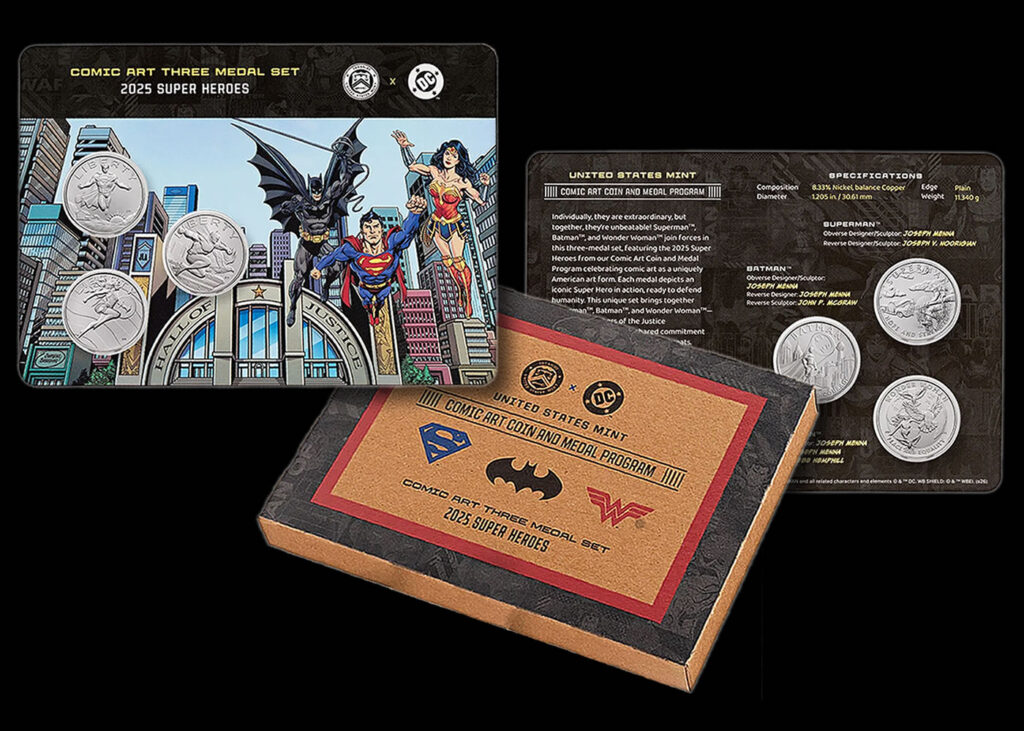 Superman, Batman and Wonder Woman Star in New U.S. Mint Set Superman, Batman and Wonder Woman Star in New U.S. Mint Set