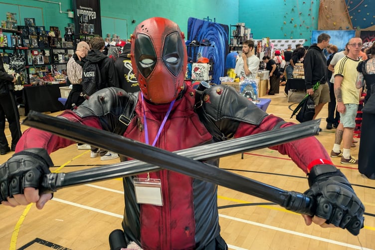 Deadpool was among the cosplay costumes at the Comic Con (Picture: Warren Wilkins)