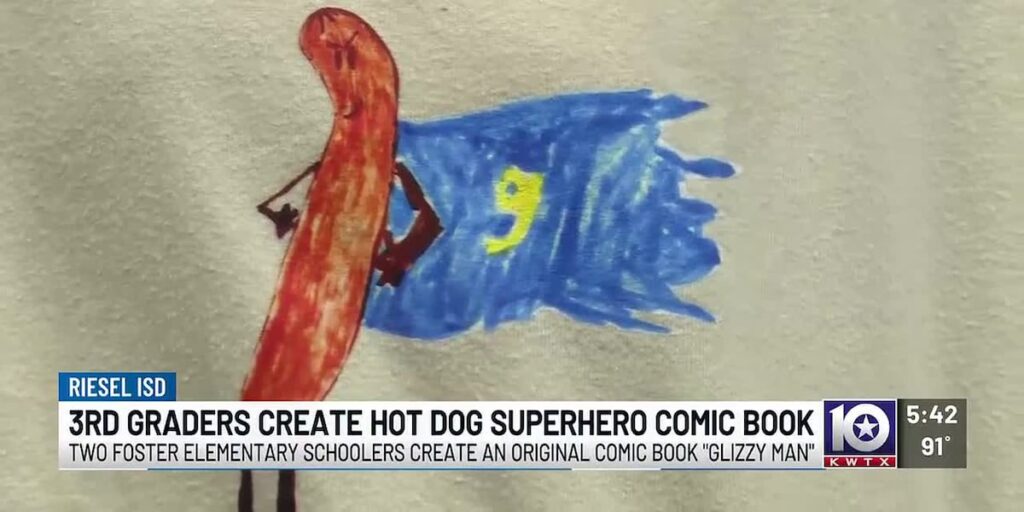 Riesel third graders create comic book series for a purpose