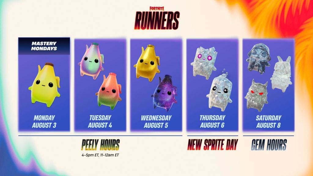 Keyart for a weekly Fortnite schedule