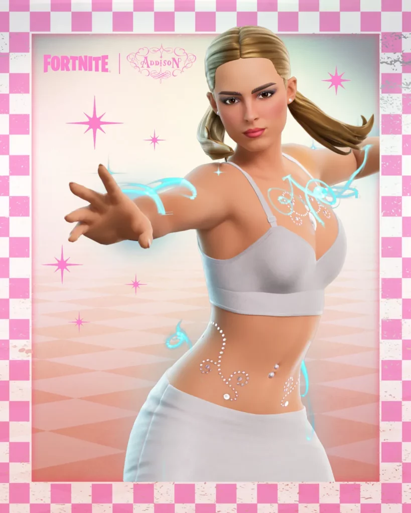 Addison Rae Fortnite skin look two
