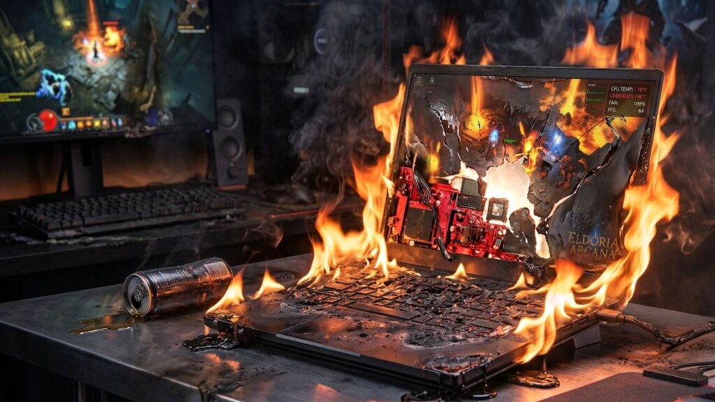 Gaming Laptop User Cuts Temperatures By 15°C Through Simple Surface Swap
