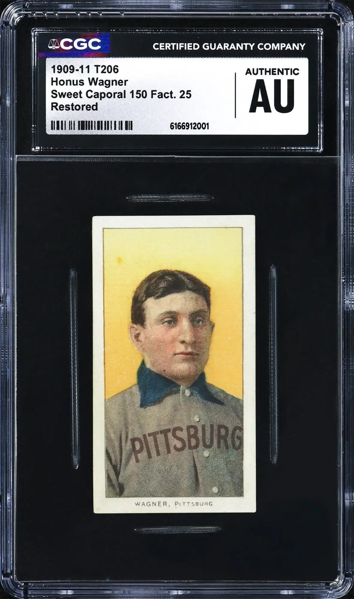 T206 Restored Honus Wagner card.