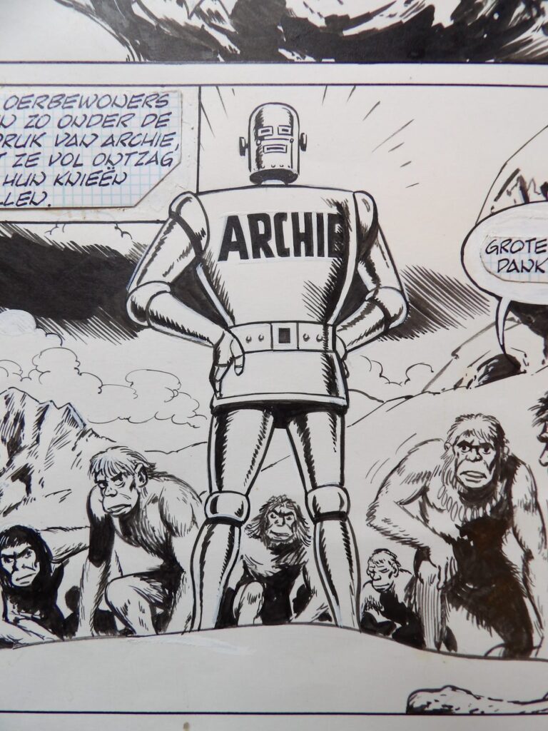 Dutch Language Comics Auction on Catawiki includes original Robot Archie art