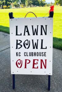 Lawn Bowl KC Clubhouse Sign