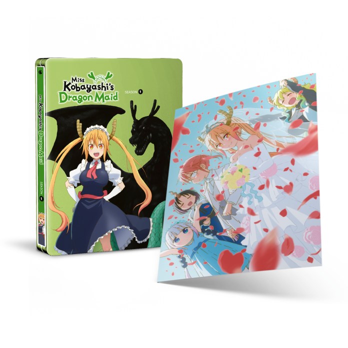 Miss Kobayashi's Dragon Maid Season 1 steelbook blu-ray spread