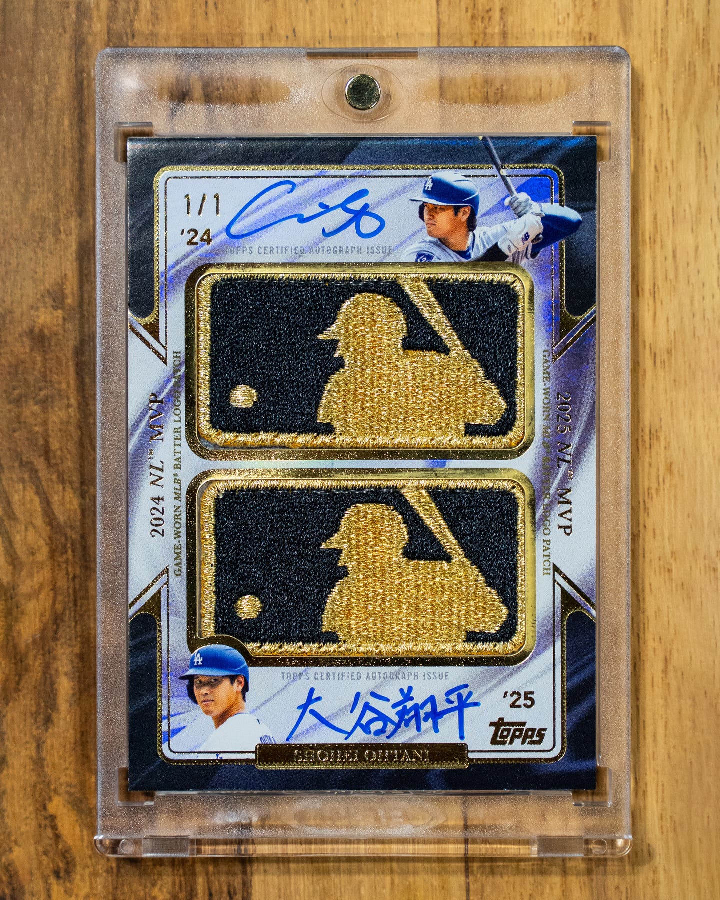 2026 Topps Chrome Back to Back Gold Logoman Auto Shohei Ohtani card.