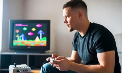 Playing on retro console
