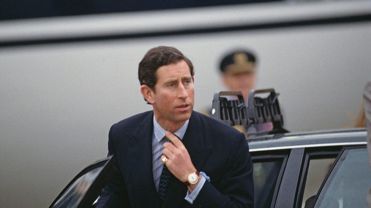 Prince Charles departs Klosters, Switzerland, after an avalanche.