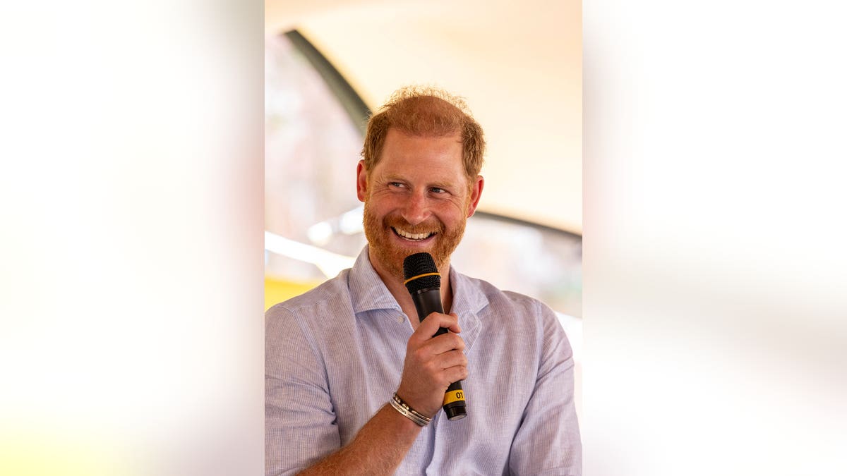 Prince Harry speaks at Scotty's Summer Festival near Birmingham.