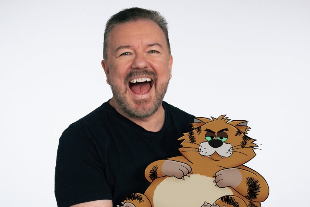 Ricky Gervais celebrates as Alley Cats reaches number one despite scathing reviews