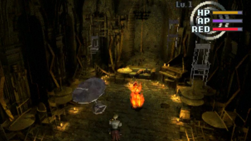 Rion fighting Rita in Galerians