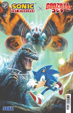 SONIC X GODZILLA #4 Cover B by Bob Eggleton