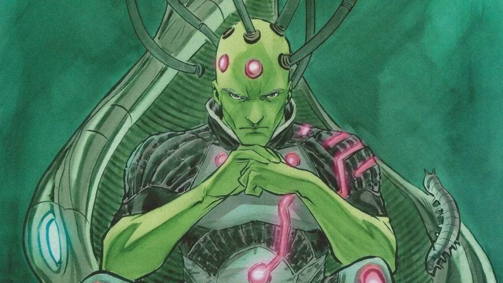 Brainiac looking menacing.